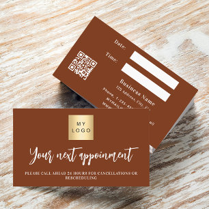 Réduction Carte de rendez-vous du logo commercial orange rou