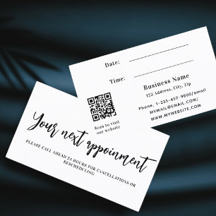 Réduction Carte de rendez-vous professionnelle de code QR bl