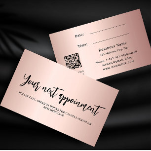 Réduction Carte de rendez-vous professionnelle de code QR or