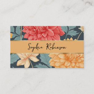 Réduction Élégant Carte de visite Dahlia Fleurs
