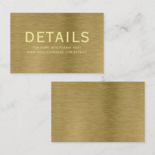 Réduction Faux Gold Metal Texture Détails Carte de boîtier