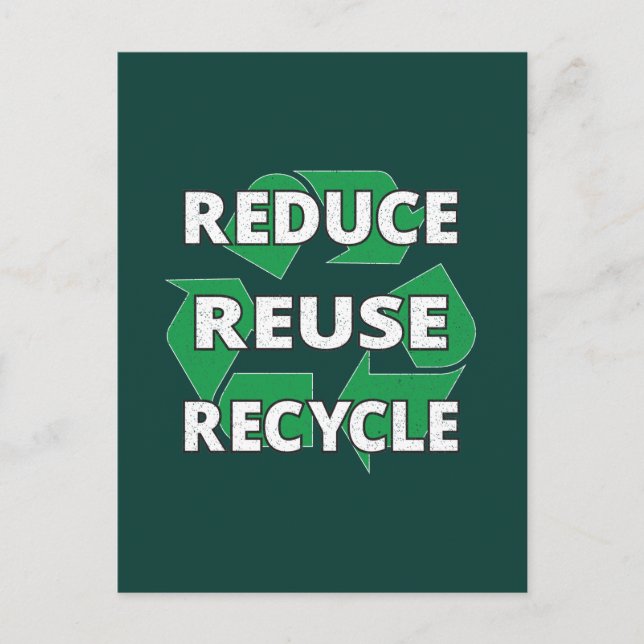 Reduzieren Sie die Wiederverwendung Gerecycelt Ear Postkarte (Vorderseite)