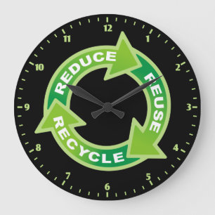 Reduzieren Sie die Wiederverwendung Gerecycelt Uhr