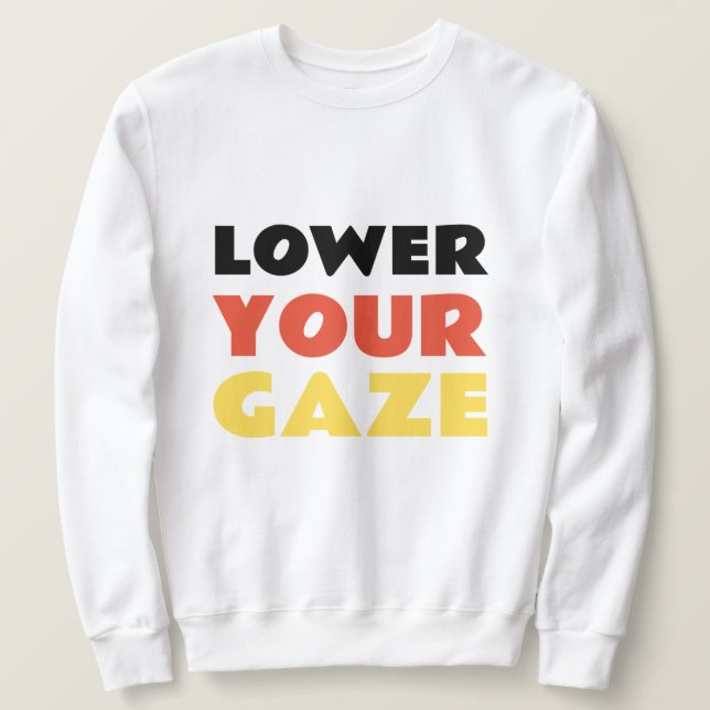 Reduzieren Sie Ihren Blick Sweatshirt (Design vorne)