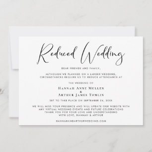 Reduzierte Hochzeitstil-Elegante Kalligraphie Ankündigung