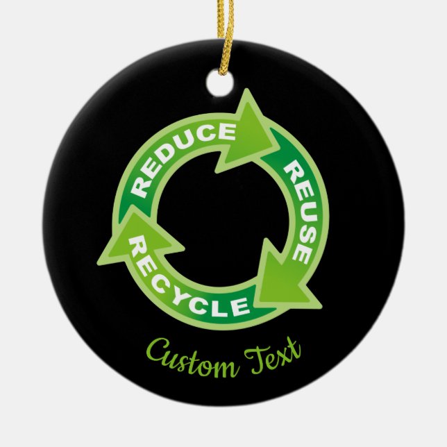 Reduzierte Wiederverwendung Gerecycelt Keramik Orn Ornament (Vorne)