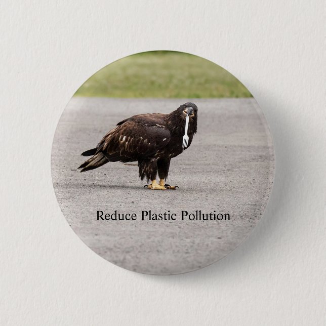 Reduzierung der Plastikverschmutzung Button (Vorderseite)