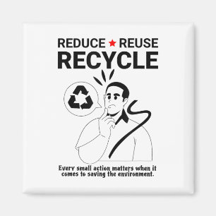 Reduzierung, Wiederverwendung, Recycle _ Umweltsch Magnet