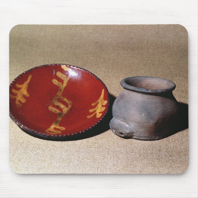 Redware Schale und Teller, c.1780 Mousepad (Vorne)