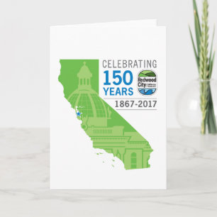 Redwood City 150 Jahre Karte