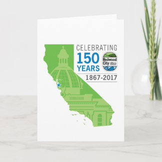 Redwood City 150 Jahre Karte