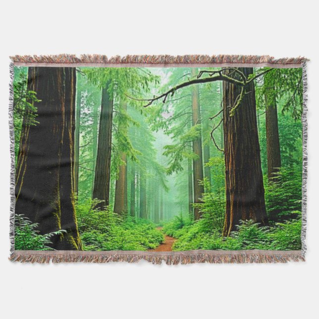 Redwood Forest Mistle Tranquility Design Decke (Vorderseite)