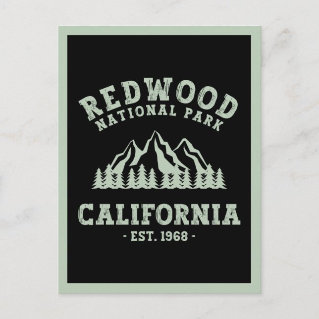 Redwood National Park California Postkarte (Vorderseite)