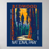 Redwood National Park California Retro Not leidend