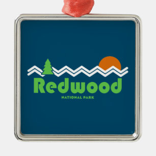 Redwood National Park Retro Ornament Aus Metall