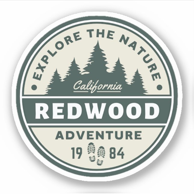Redwood National Park Travel Sticker (Vorderseite)