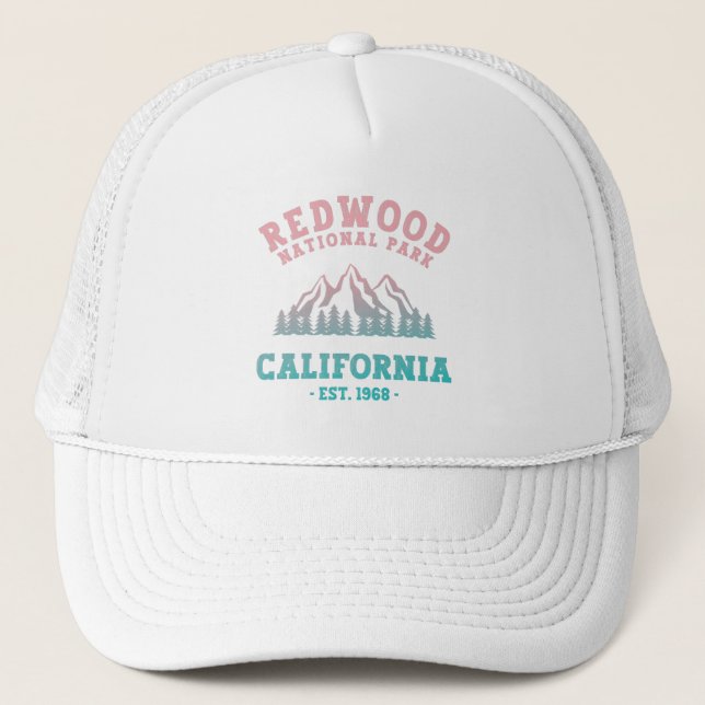 Redwood Nationalpark California Gradient Truckerkappe (Vorderseite)