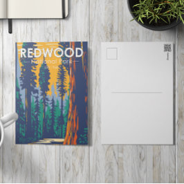 Redwood Nationalpark California Vintag Postkarte