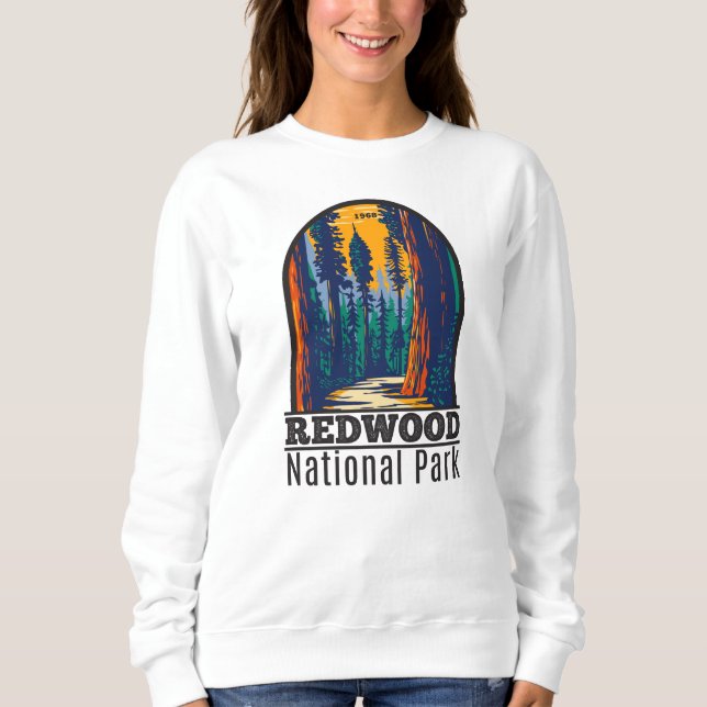 Redwood Nationalpark California Vintag Sweatshirt (Vorderseite)