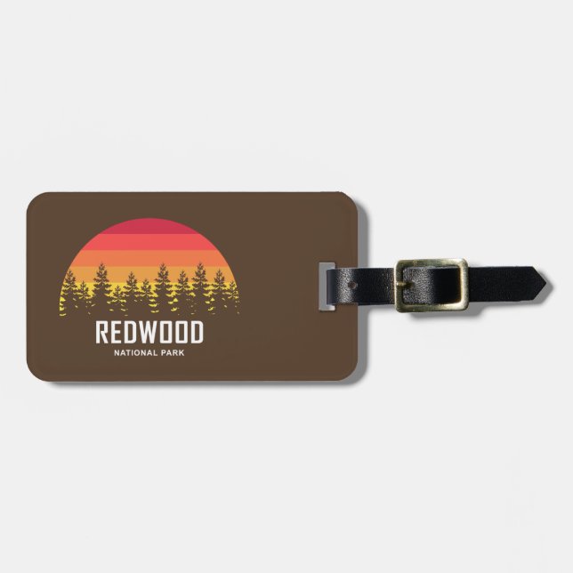 Redwood-Nationalpark Gepäckanhänger (Vorderseite horizontal)