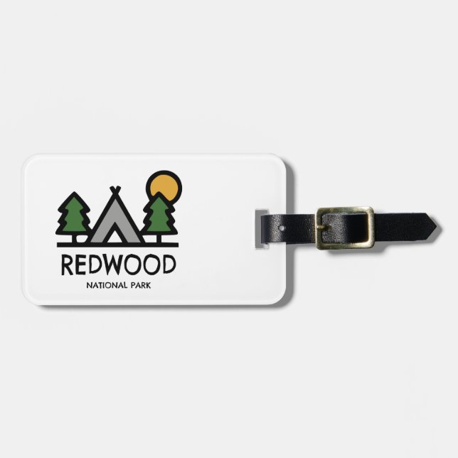 Redwood-Nationalpark Gepäckanhänger (Vorderseite horizontal)