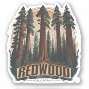 Redwood-Nationalpark, Küstenkalifornien Aufkleber