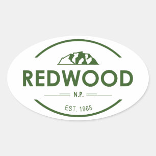 Redwood-Nationalpark Ovaler Aufkleber