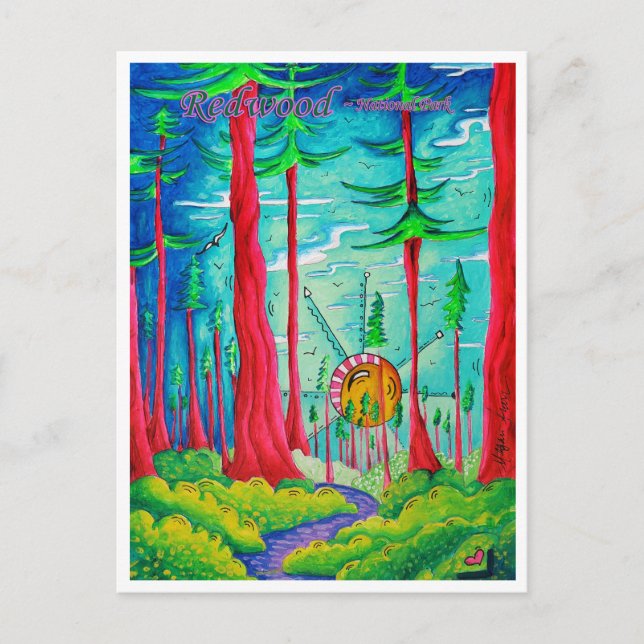 Redwood Nationalpark Reisen Postkarte (Vorderseite)