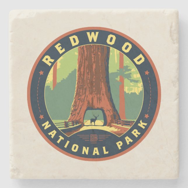 Redwood-Nationalpark Steinuntersetzer (Vorderseite)