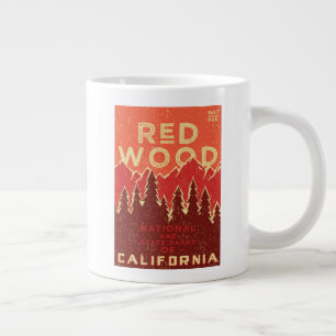 Redwood-Nationalpark Vintage Poster Jumbo-Tasse