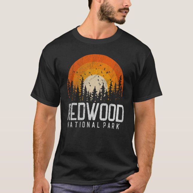 Redwood US National Park Vintag Retro T-Shirt (Vorderseite)