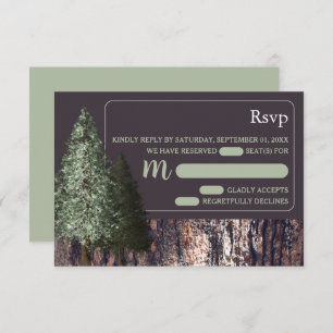 Redwoods & Bark, Rustikale Hochzeit - RSVP