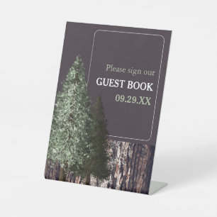 Redwoods & Bark, Rustikale Hochzeit Sockelschild