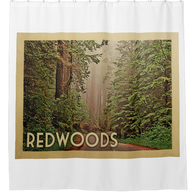 Redwoods National Park California Duschvorhang (Vorderseite)