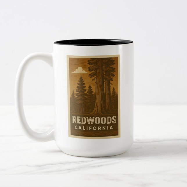 Redwoods National Park California Large Mug (Gauche)