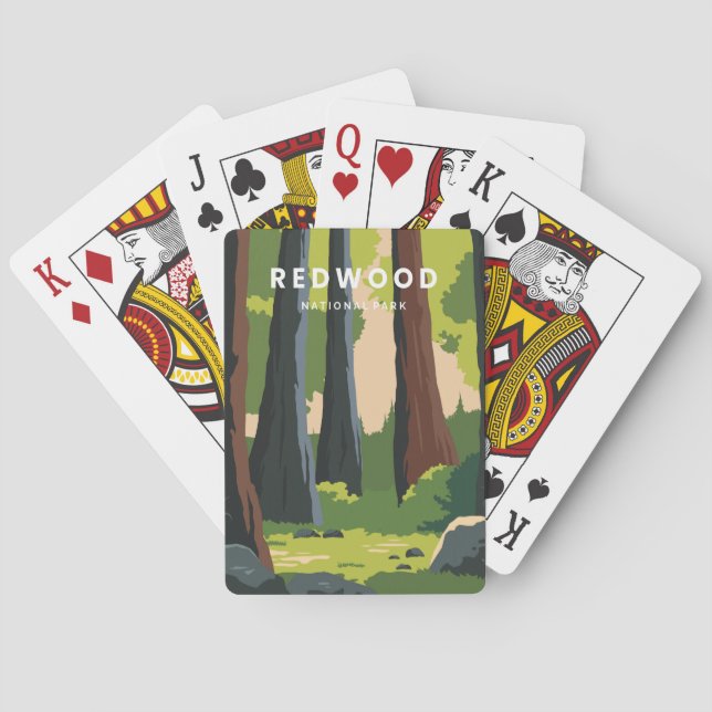 Redwoods National Park Spielkarten (Rückseite)