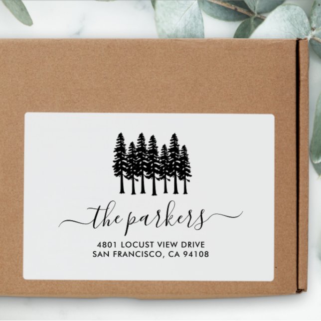 Redwoods | Rücksendeadresse für Familienname Gummistempel (Von Creator hochgeladen)