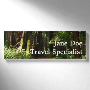 Redwoods und Ferns im Redwood-Nationalpark Namenschild
