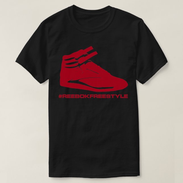 Reebok Freestyle Sneaker in Red reebokfreestyle T-Shirt (Design vorne)