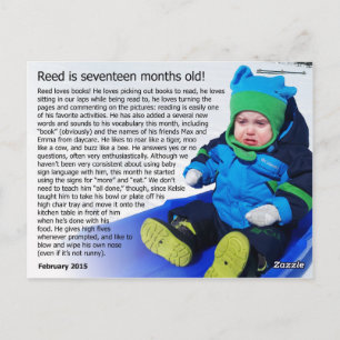 Reed - 17 Monate (Schneerekord!) Postkarte