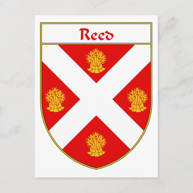 Reed Coat of Arms/Familienwappen Postkarte (Vorderseite)