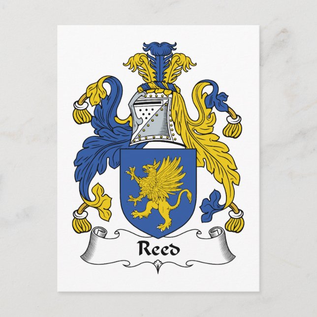 Reed Familienwappen Postkarte (Vorderseite)