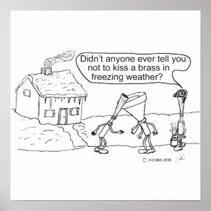 Reed Kissing Brass Poster