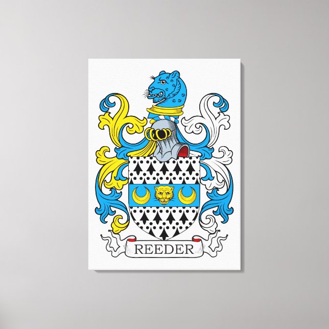 Reeder-Familienwappen Leinwanddruck (Vorderseite)