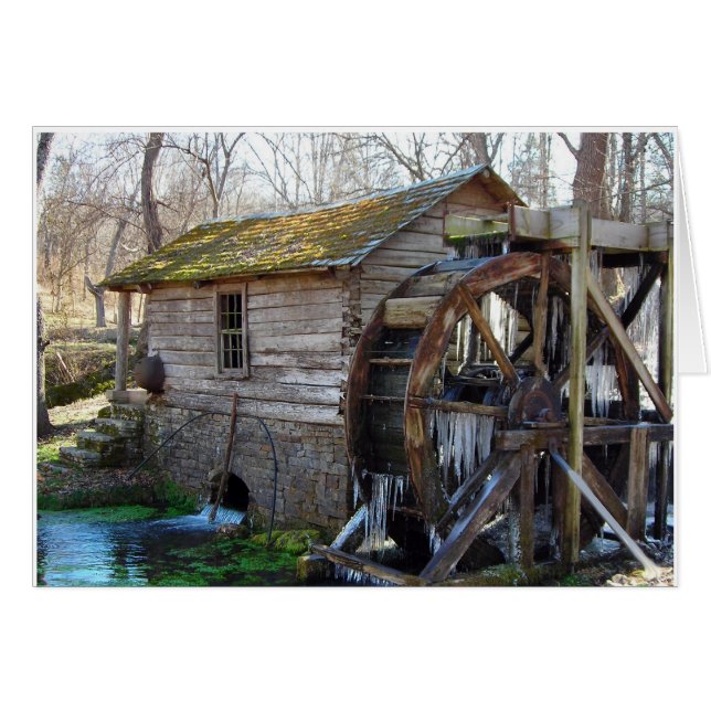 Reeds Spring Mill im Januar (Vorderseite (Horizontal))