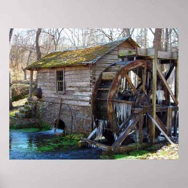 Reeds Spring Mill in January Poster (Vorne)