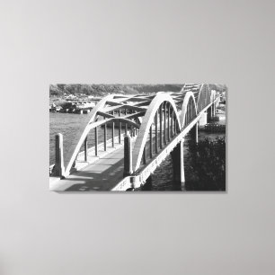 Reedsport, Oregon-Ansicht der Brücke über Umpqua Leinwanddruck