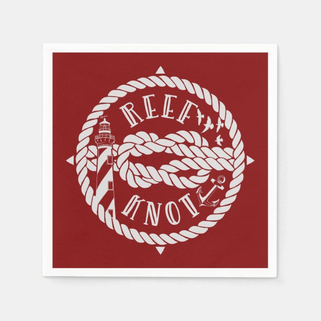 Reef knot segeling illustrieren serviette (Vorderseite)
