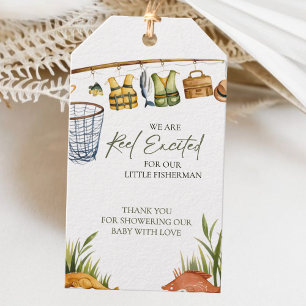 Reel aufgeregten Fishing Theme Baby Dusche Vielen Geschenkanhänger
