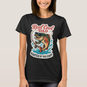 Reel Cool Dad – Meister des Cast Sticker T-Shirt